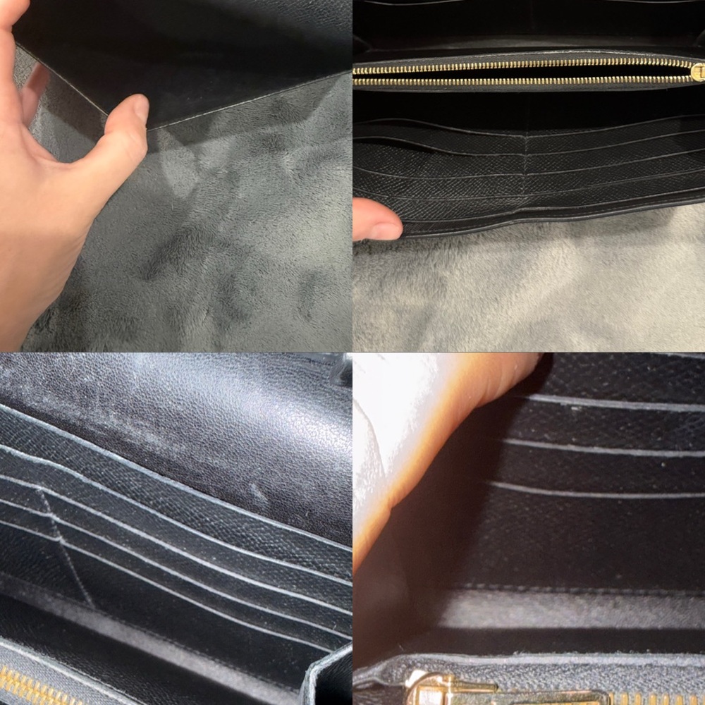 Black Constance To Go Wallet on Strap - Gold Hardware - Picture 10 of 12